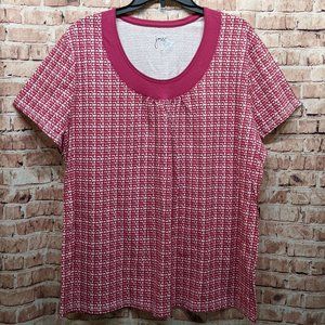 Just My Size T-Shirt Pink White Short Sleeve  Size 2X  18W/20W